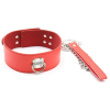 collier et laisse pin lock rouge