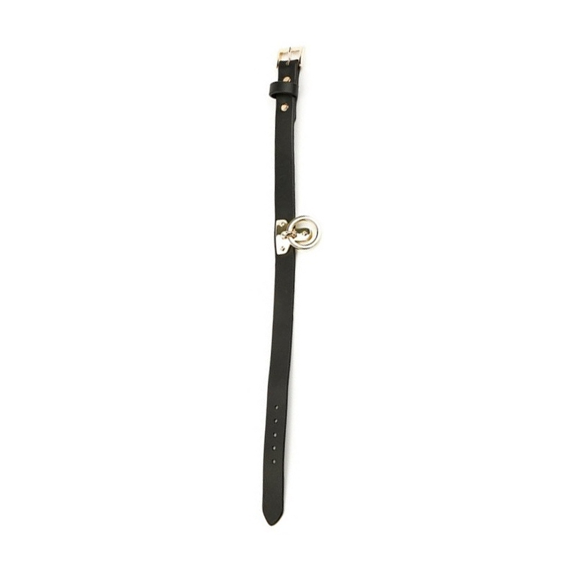 collier et laisse sclave noirs 1