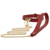 collier et laisse sclave rouge 1