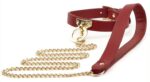 collier et laisse sclave rouge 1