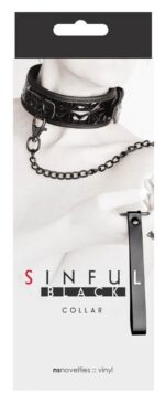 collier et laisse sm sinful black 1