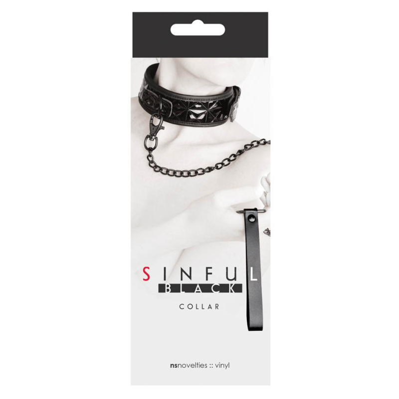 collier et laisse sm sinful black 1
