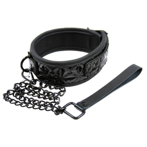 collier et laisse sm sinful black