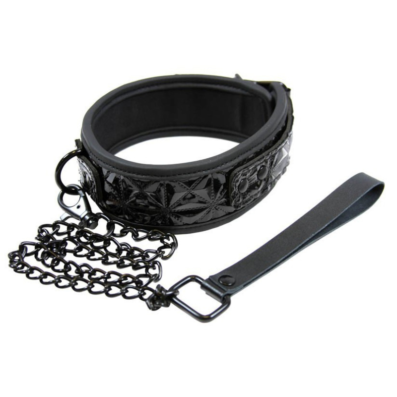 collier et laisse sm sinful black