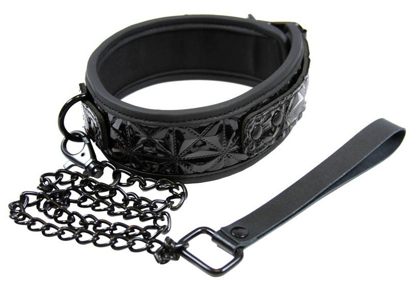 collier et laisse sm sinful black