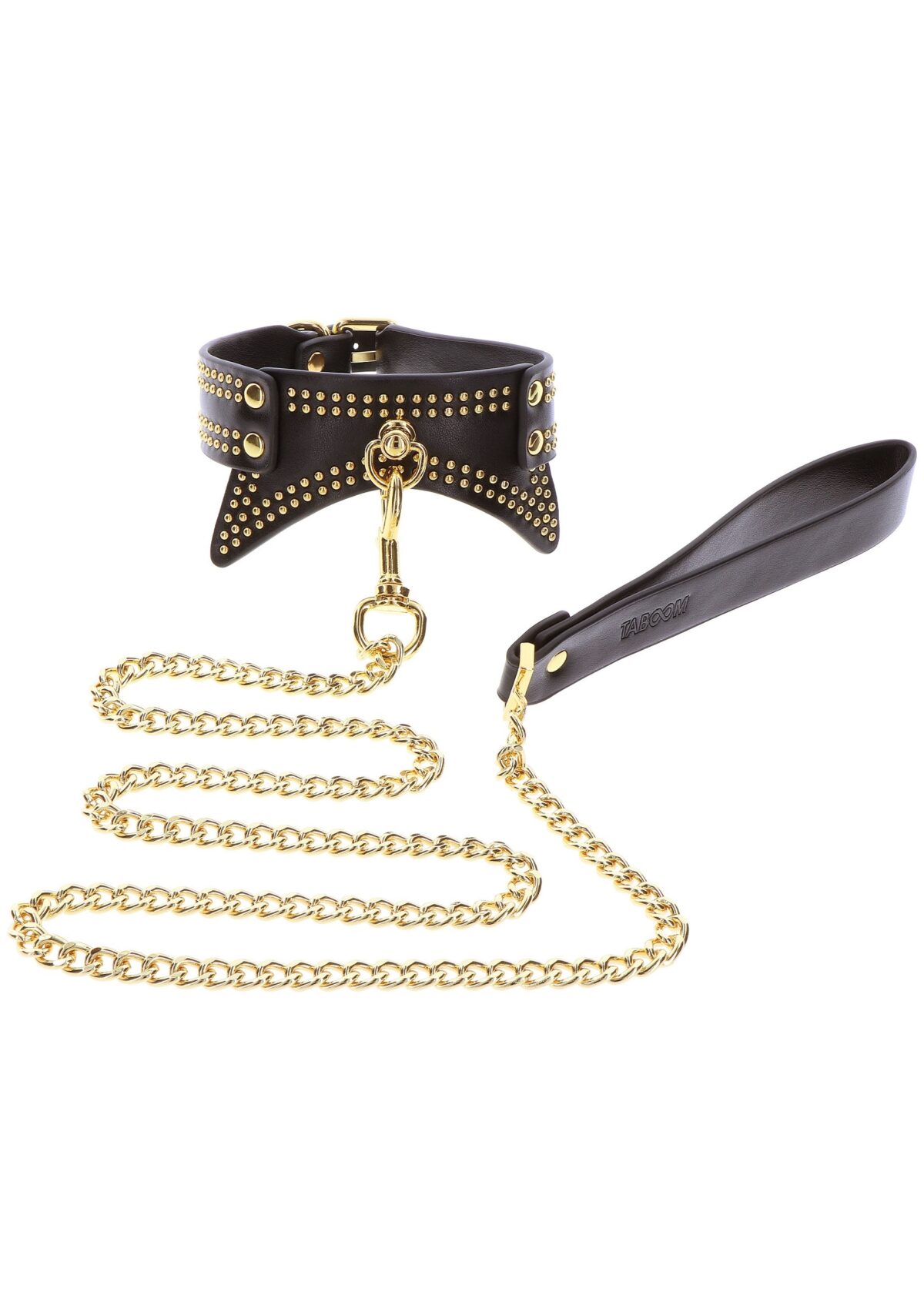 collier et laisse studded vogue noir 2