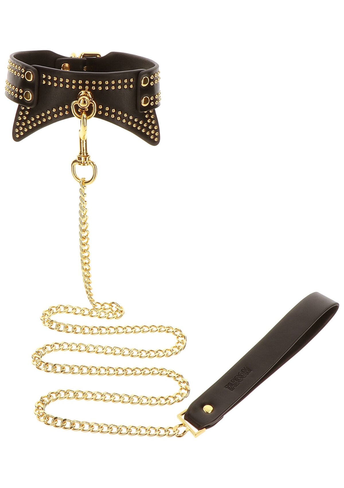 collier et laisse studded vogue noir 3
