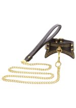 collier et laisse studded vogue noir 5