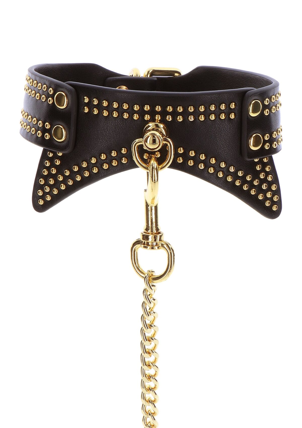 collier et laisse studded vogue noir 6