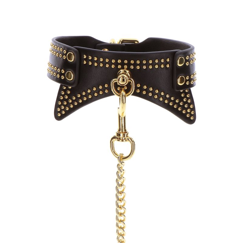 collier et laisse studded vogue noir 6