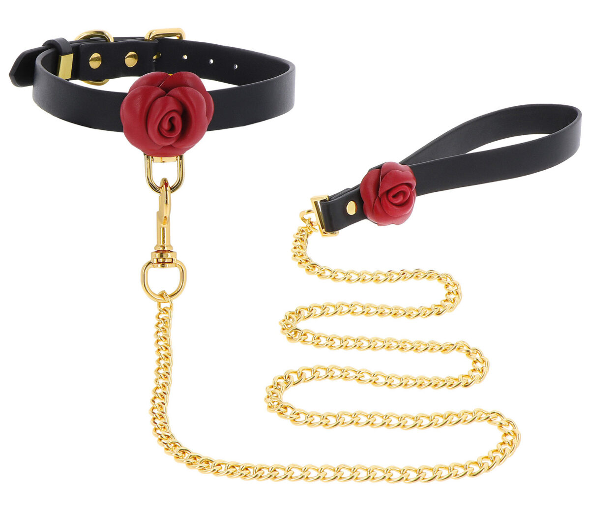 collier et laisse wild roses