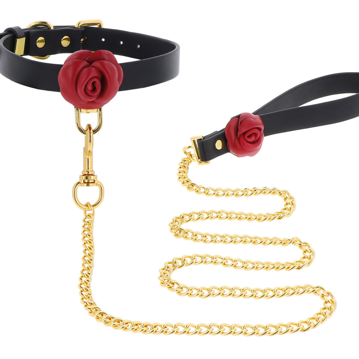 collier et laisse wild roses