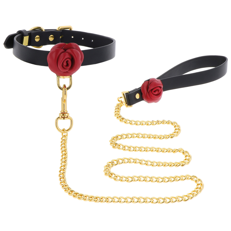 collier et laisse wild roses