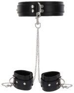 collier et menottes de poignets heavy taboom noir