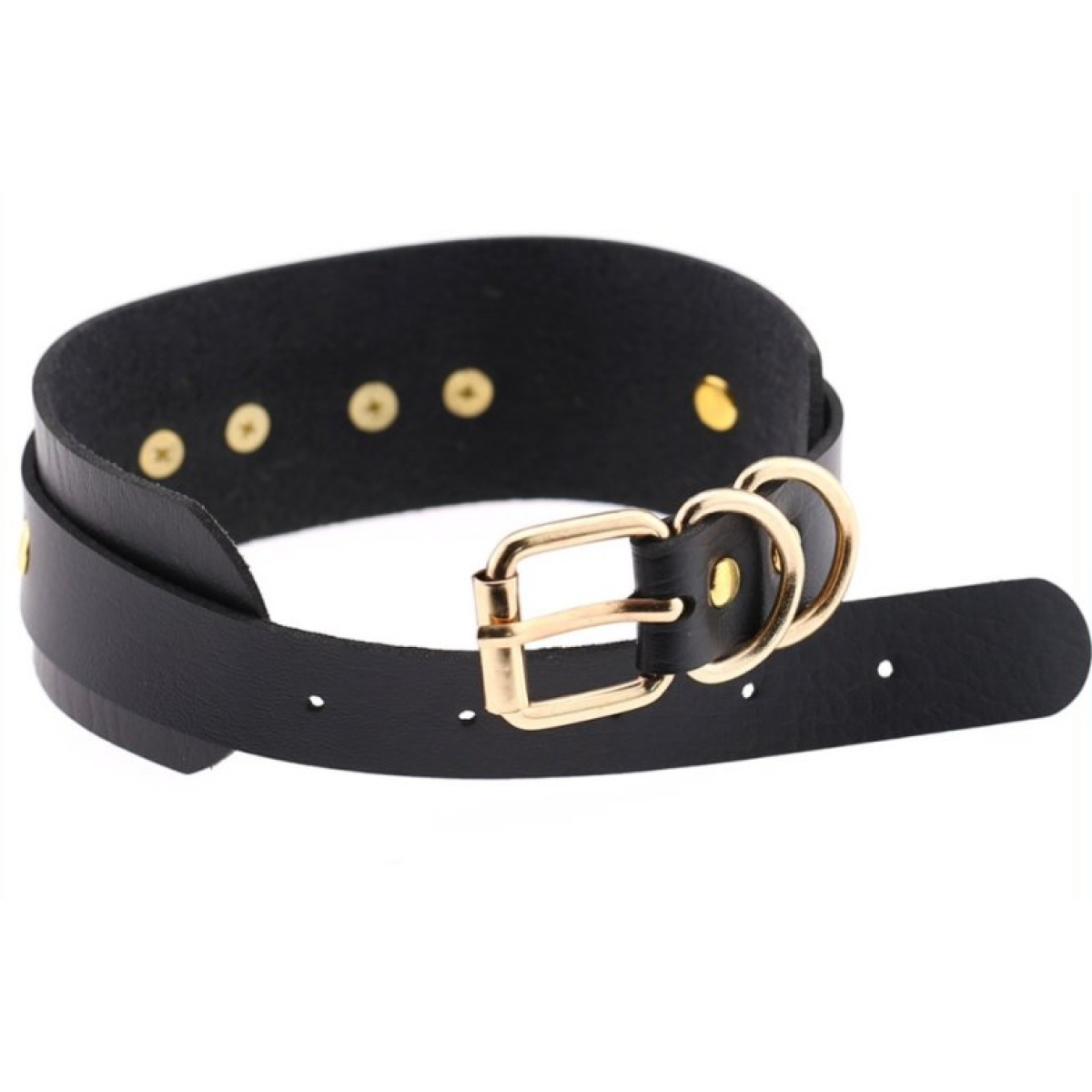 collier fantaisie golden heart noir 1