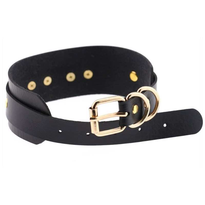 collier fantaisie golden heart noir 1