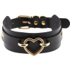 collier fantaisie golden heart noir