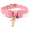 collier laisse bow rose 1
