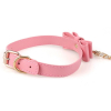 collier laisse bow rose 3