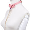 collier laisse bow rose 4