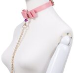 collier laisse bow rose 4