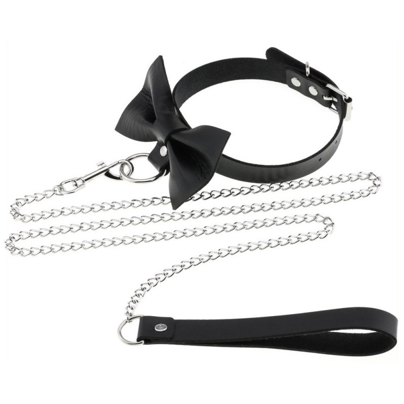 collier laisse bowy slave noir
