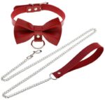 collier laisse bowy slave rouge 1