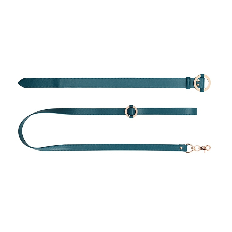 collier laisse halo col bleu 2