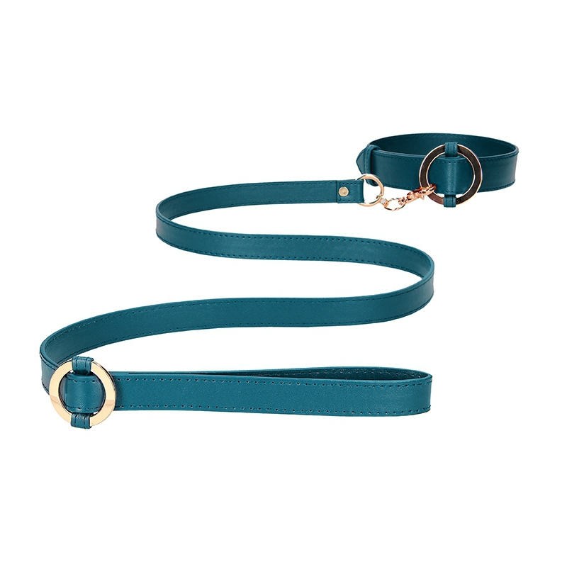 collier laisse halo col bleu
