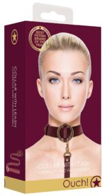 collier laisse halo col rouge 1