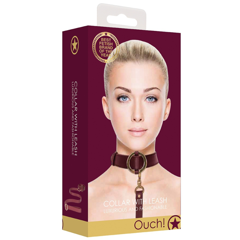 collier laisse halo col rouge 1