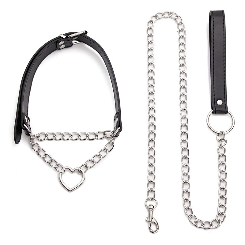 collier laisse heart chain 80cm 1