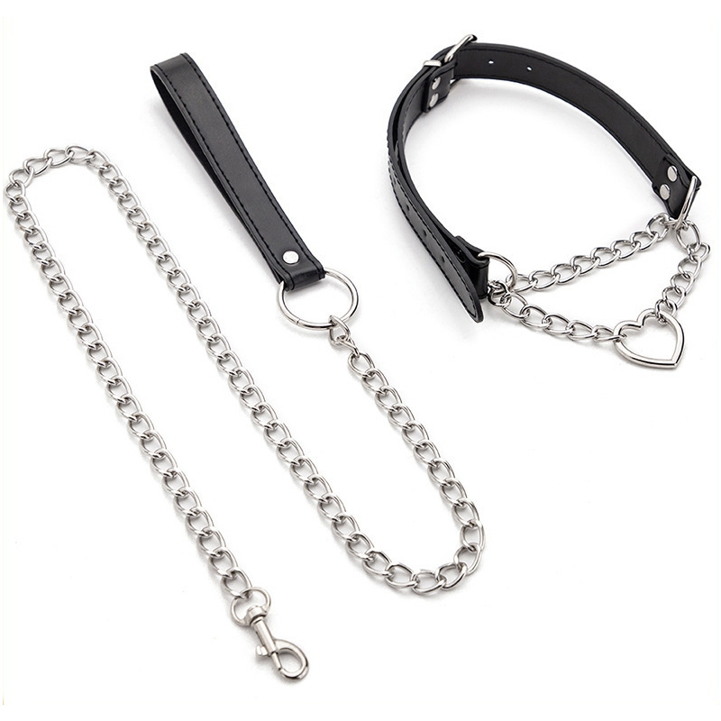collier laisse heart chain 80cm 2