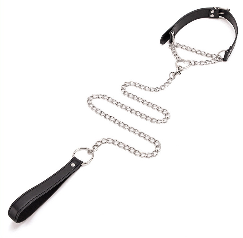 collier laisse heart chain 80cm