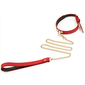 collier laisse master me rouge