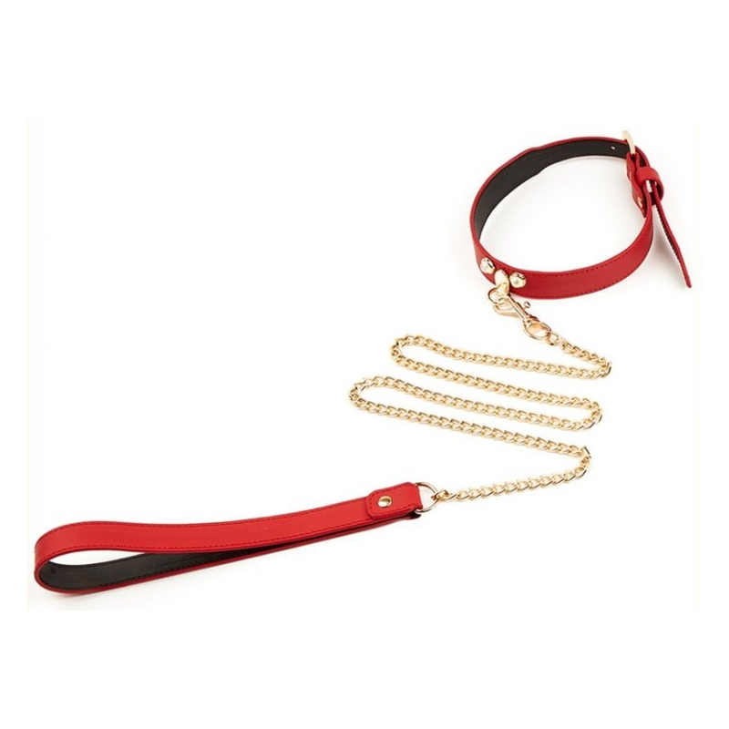 collier laisse master me rouge