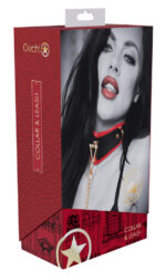 collier laisse milan noir et rouge 1