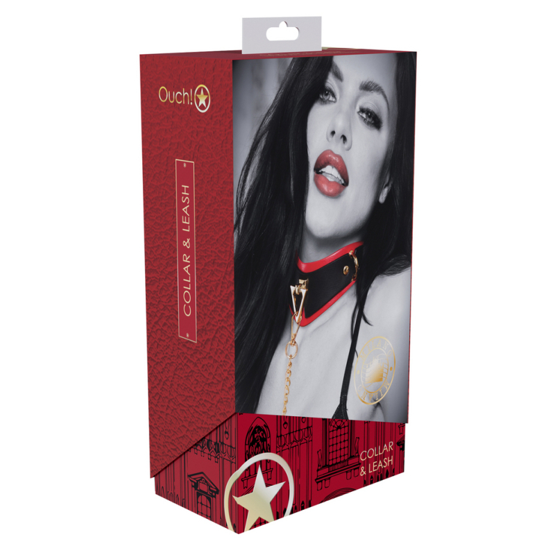 collier laisse milan noir et rouge 1