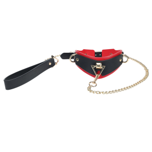 collier laisse milan noir et rouge