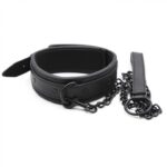 collier laisse noir 1