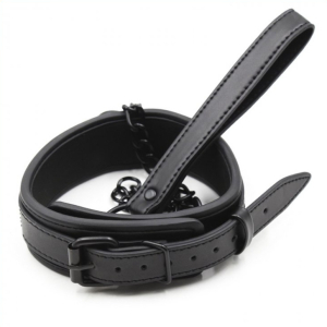 collier laisse noir