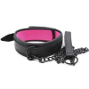 collier laisse noir rose 1