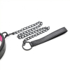 collier laisse noir rose 2