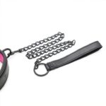 collier laisse noir rose 2