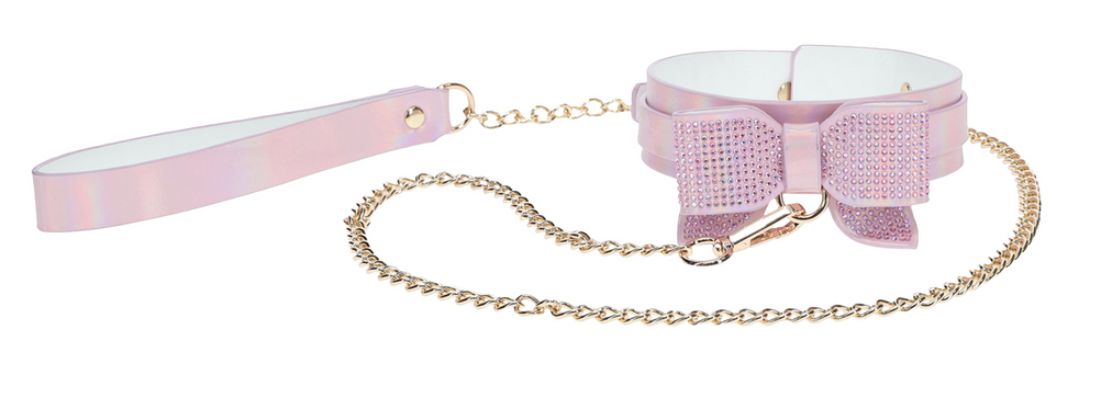 collier laisse paris rose