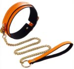 collier laisse phosphorescent luminous orange 1