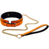collier laisse phosphorescent luminous orange