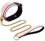 collier laisse phosphorescent luminous rose 1