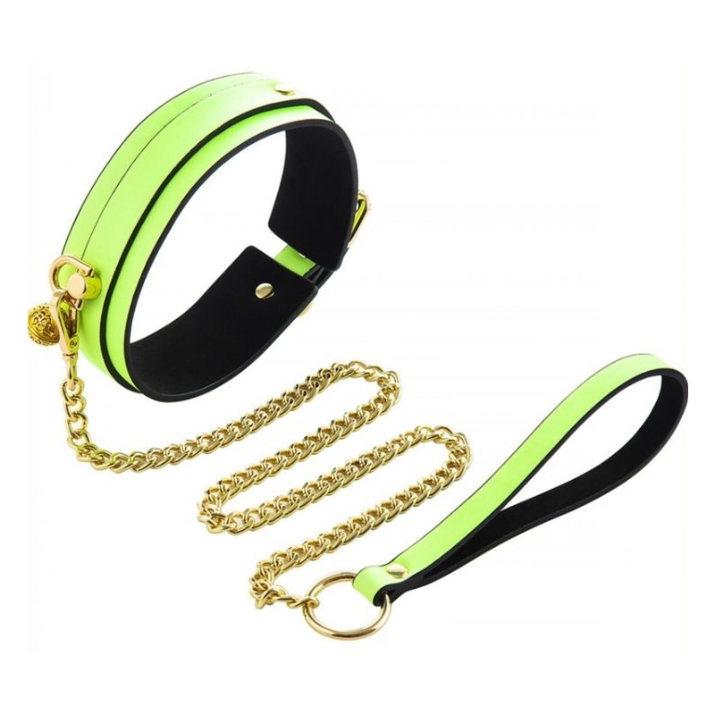 collier laisse phosphorescent luminous vert 1