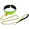 collier laisse phosphorescent luminous vert